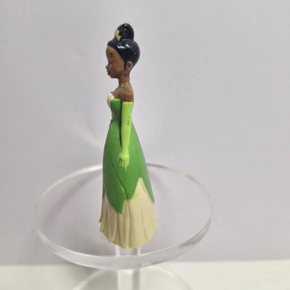 Disney Princess Tiana 2.75" Figure Green Dress Cake Topper Plastic - Picture 2 of 8